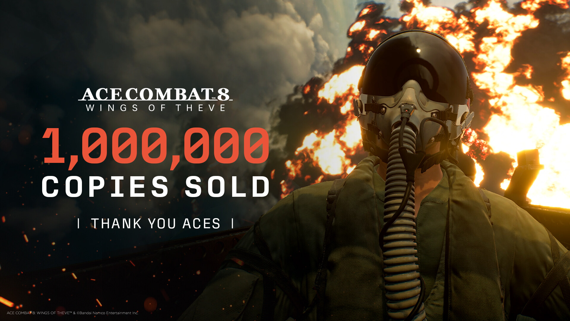 『ACE COMBAT 8: WINGS OF THEVE』世界100万本突破記念ビジュアル